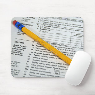 Chewed Pencil On IRS Form Mouse Pad