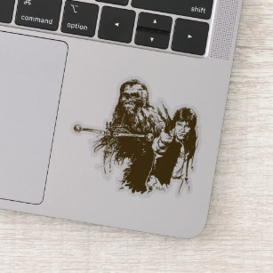 Chewie and Han Silhouette