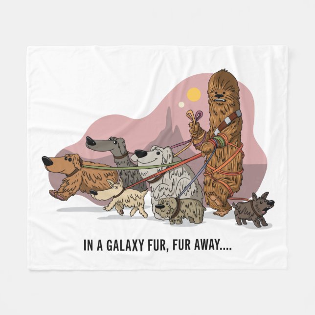 Chewie’s Galactic Dog Walk Fleece Blanket (Front (Horizontal))