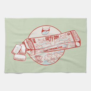 Chewing gum funny tuna fish flavour kitchen towel