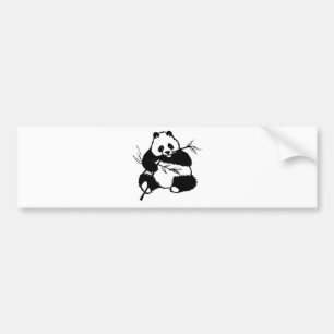 Chewing Panda Bumper Sticker