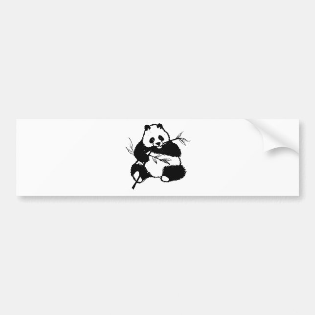 Chewing Panda Bumper Sticker (Front)