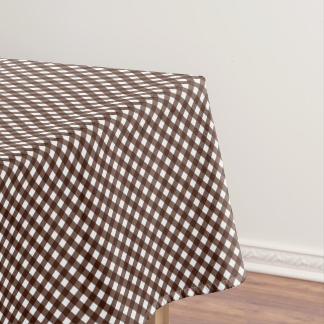 CHEX 13-DARK BROWN-COTTON TABLECLOTH 60x84in (In Situ)