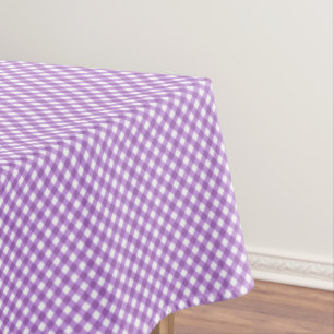 CHEX 15-PASTEL PURPLE-COTTON TABLECLOTH 60x84in