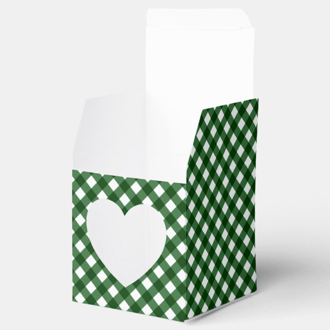 Chex 16-CHRISTMAS GREEN-FAVOR BOX,sq heart box (Opened)