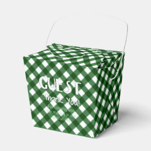 Chex 16-CHRISTMAS GREEN-PARTY FAVOR BOX, take out Favor Box