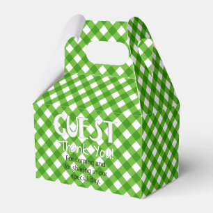Chex 2-GREEN-PARTY FAVOR BOX, gable style Box