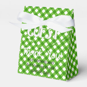 Chex 2-Green-PARTY FAVOR BOX, tent style Box