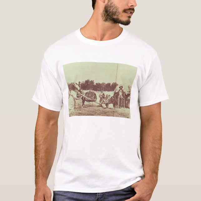 Cheyenne Indians on the Move, 1878 (b/w photo) T-Shirt (Front)