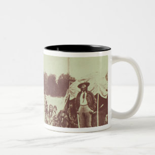 Cheyenne Indians on the Move, 1878 (b/w photo) Two-Tone Coffee Mug