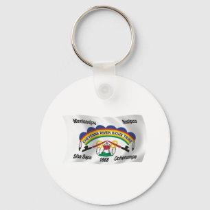 Cheyenne River Sioux Flag Keychain