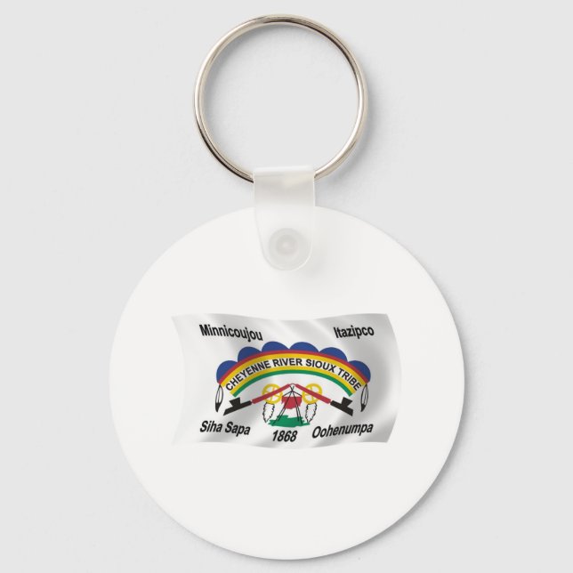 Cheyenne River Sioux Flag Keychain (Front)