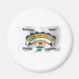 Cheyenne River Sioux Flag Magnet
