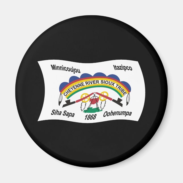Cheyenne River Sioux Flag Magnet (Front)