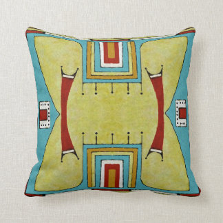 Cheyenne style 1860's parfleche design throw pillow