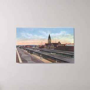 Cheyenne, WY - Union Pacific Railroad Station Canvas Print