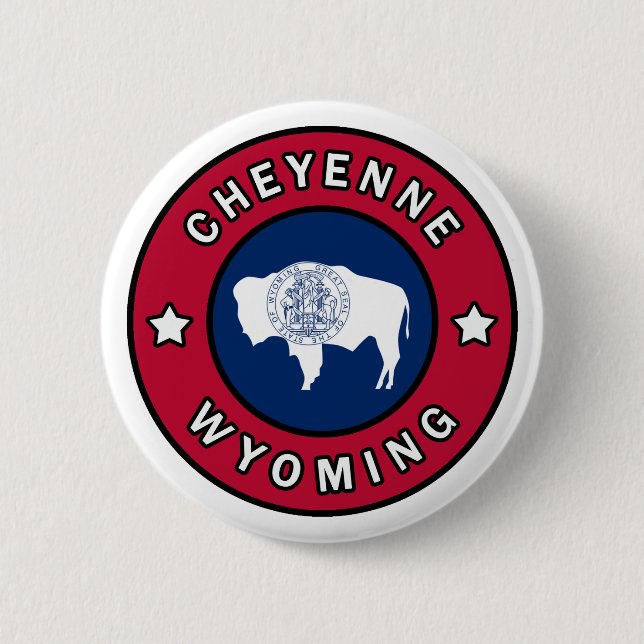 Cheyenne Wyoming 2 Inch Round Button (Front)
