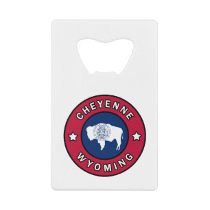 Cheyenne Wyoming Credit Card Bottle Opener