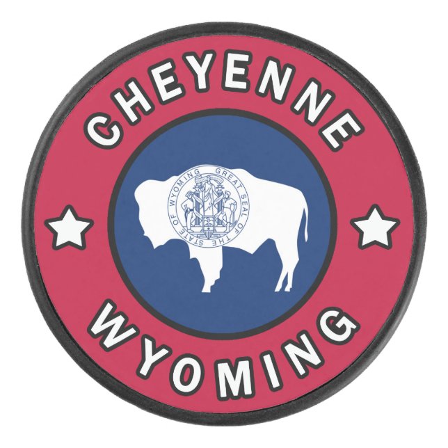 Cheyenne Wyoming Hockey Puck (Front)