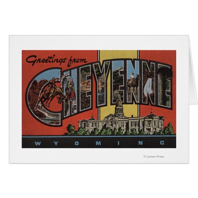 Cheyenne, Wyoming - Large Letter Scenes (Front Horizontal)