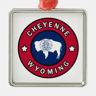 Cheyenne Wyoming Metal Ornament