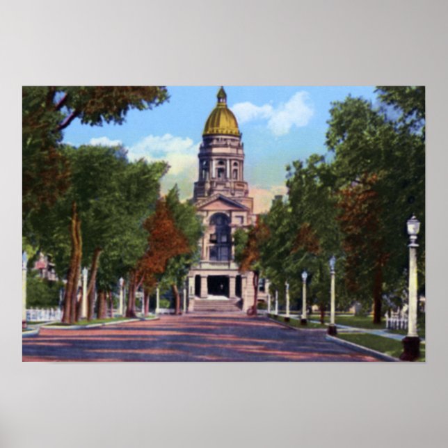 Cheyenne Wyoming State Capitol Building Poster (Front)
