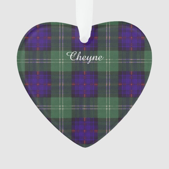 Cheyne clan Plaid Scottish kilt tartan Ornament (Front)