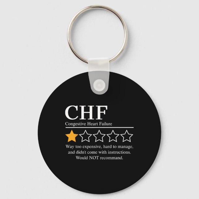Chf Warrior Nftw Congestive Heart Failure Disease  Keychain (Front)