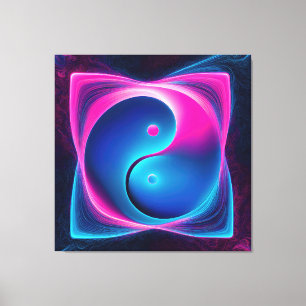 Chi Fusion: Vibrant Yin Yang Energies Canvas Print