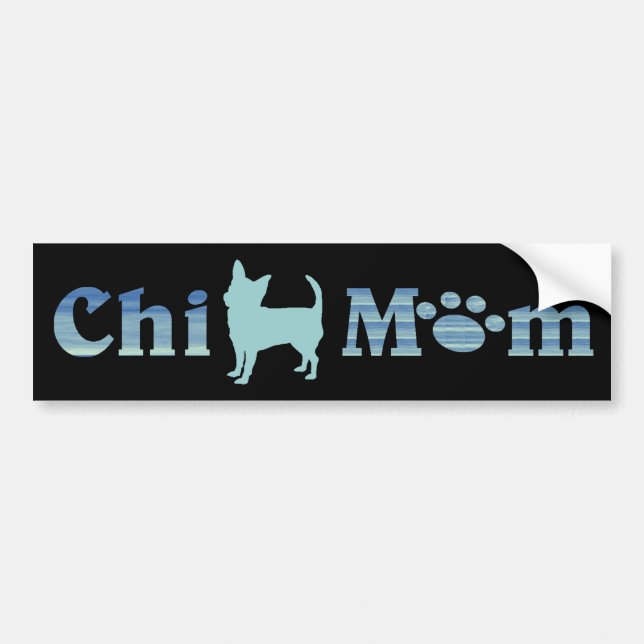 Chi Mom Chihuahua Mom Bumper Sticker (Front)
