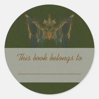 Chi Mukwa Bear Totem Fractal Art Classic Round Sticker