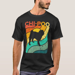 Chi Poo Vintage Sunset Mom Dad T-Shirt