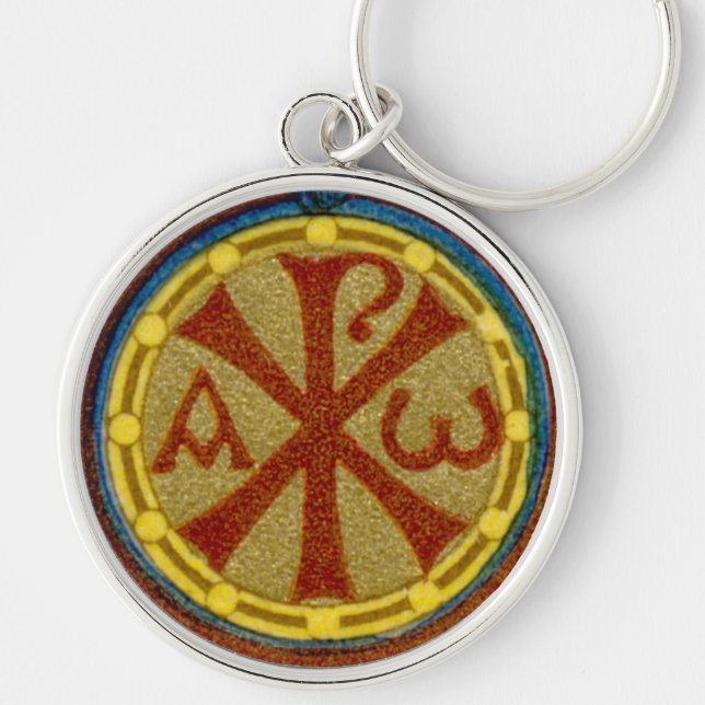 Chi Rho / Alpha Omega Medallion from SNV 36 Keychain (Front)