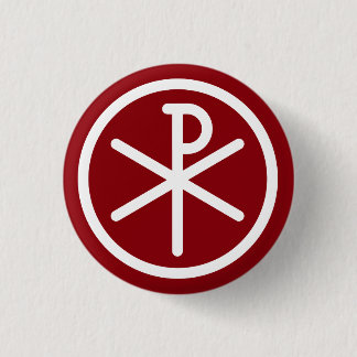 Chi-Rho Christ Symbol Button