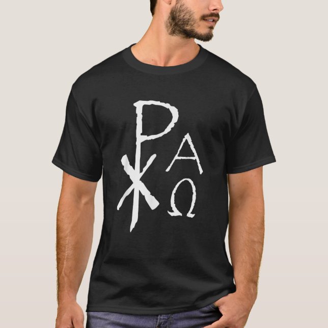 Chi Rho Christian Symbol Pax Christi Confirmation  T-Shirt (Front)