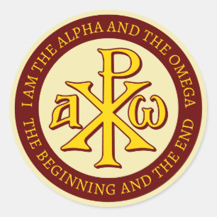 Chi Rho Christogram Classic Round Sticker