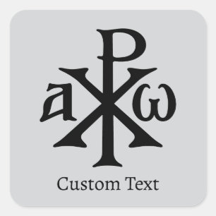 Chi Rho Christogram Square Sticker
