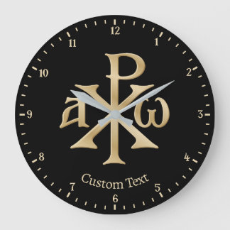 Chi Rho Christogram Wall Clock