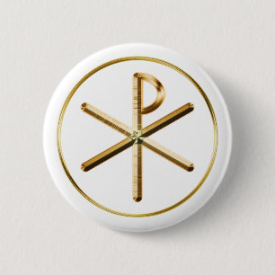 Chi-Rho glow 2 Inch Round Button