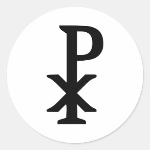 Chi rho - Jesus Classic Round Sticker