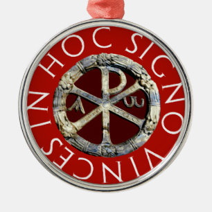Chi-Rho Metal Ornament
