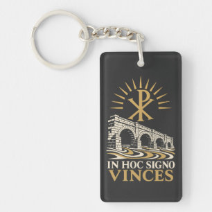 Chi Rho Milvian Bridge In Hoc Signo Vinces Keychain