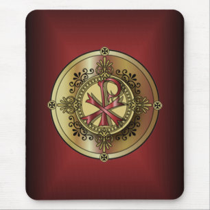 Chi-Rho Monogram ~ Christian Symbol P & X Mouse Pad