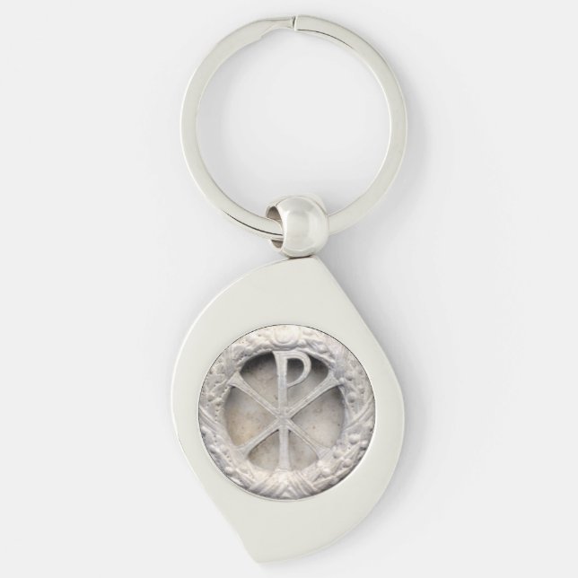 Chi Rho Monogram Keychain (Front)