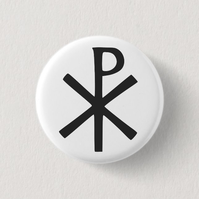 Chi Rho symbol 1 Inch Round Button (Front)