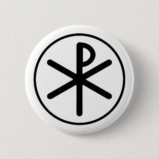 Chi-rho symbol 2 inch round button