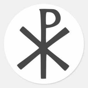 Chi Rho symbol Classic Round Sticker