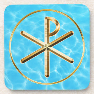 Chi-rho symbol coaster