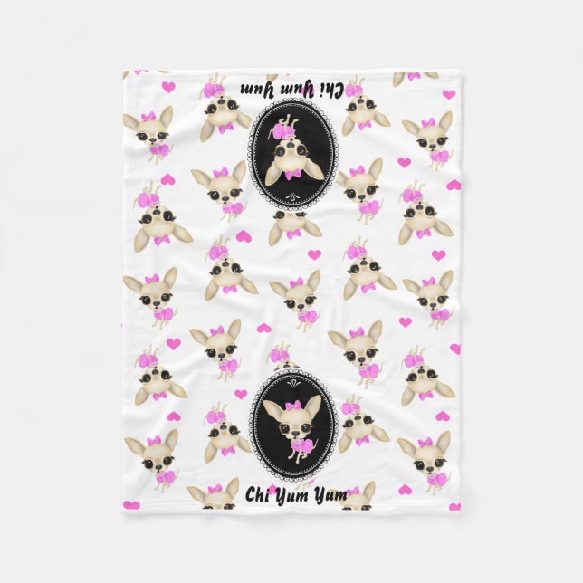 Chi Yum Yum Fleece Blanket (Front)