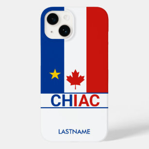 Chiac Acadian Canadian Flag Personalize Case-Mate iPhone 14 Case
